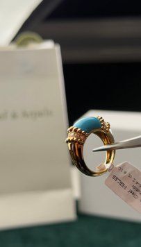 Кільце із жовтого золота в стилі Van Cleef &Arpels V1 фото