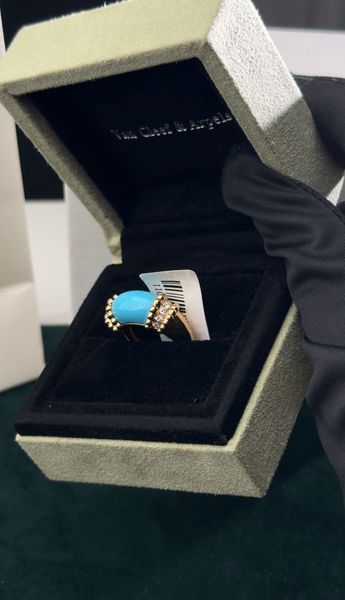 Кільце із жовтого золота в стилі Van Cleef &Arpels V1 фото